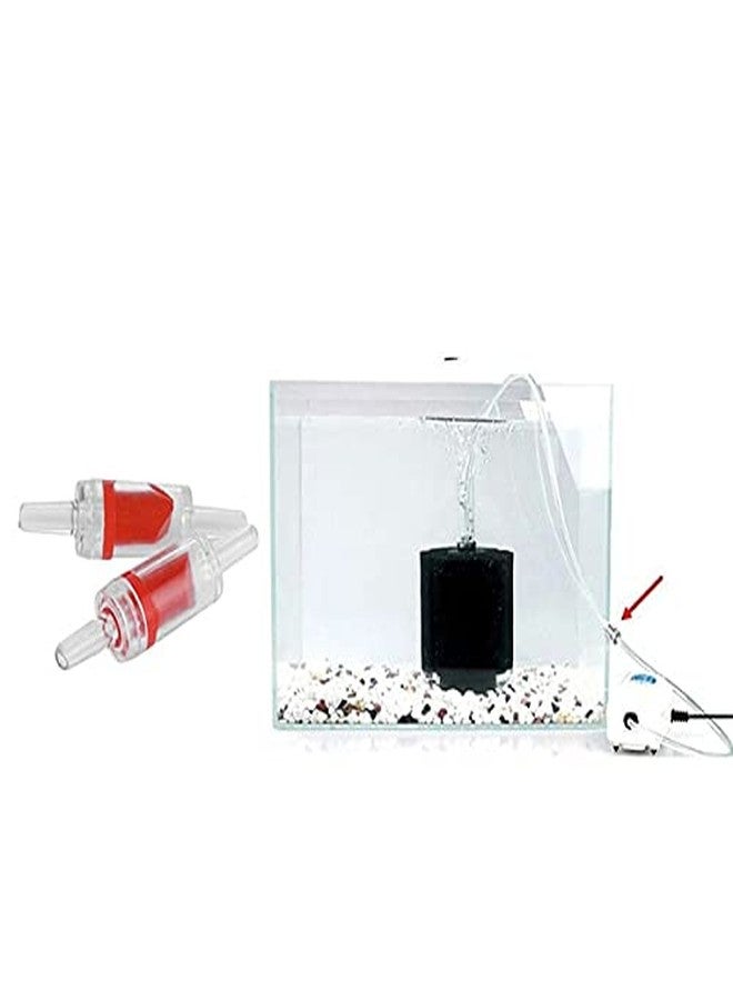 Vayinato Aquarium Air Pump Check Valve One Way, 2 Pcs - Fish Tank Non-Return Valve Plastic Accessories (Red) - Image 3